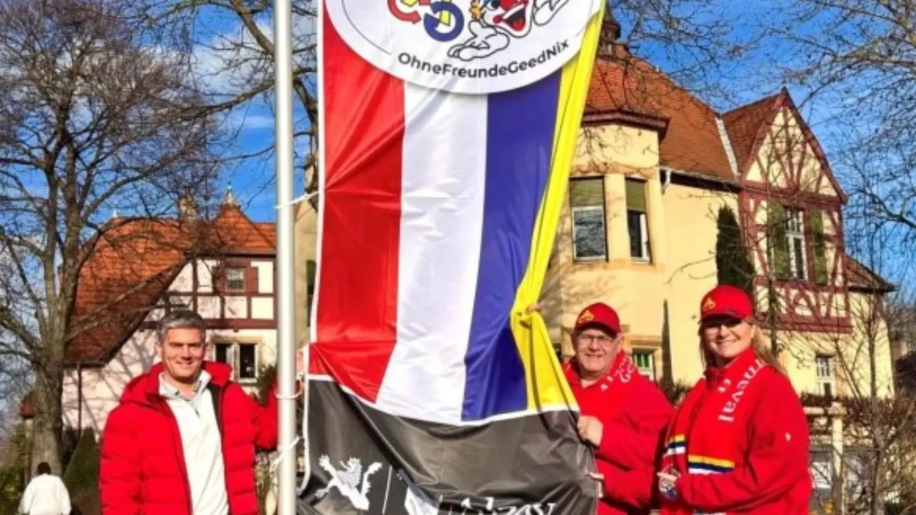 alzey begruesst die fastnacht mit neuen flaggen