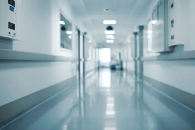 Haupteingang des Klinikums Idar-Oberstein wegen Sanierung gesperrt