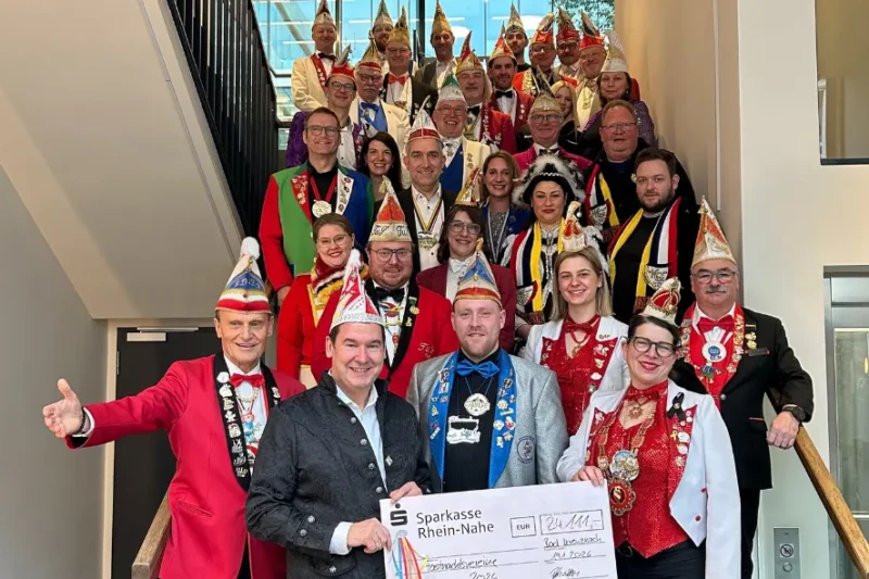 Sparkasse Rhein-Nahe fördert Fastnachtsvereine mit 24.111 Euro