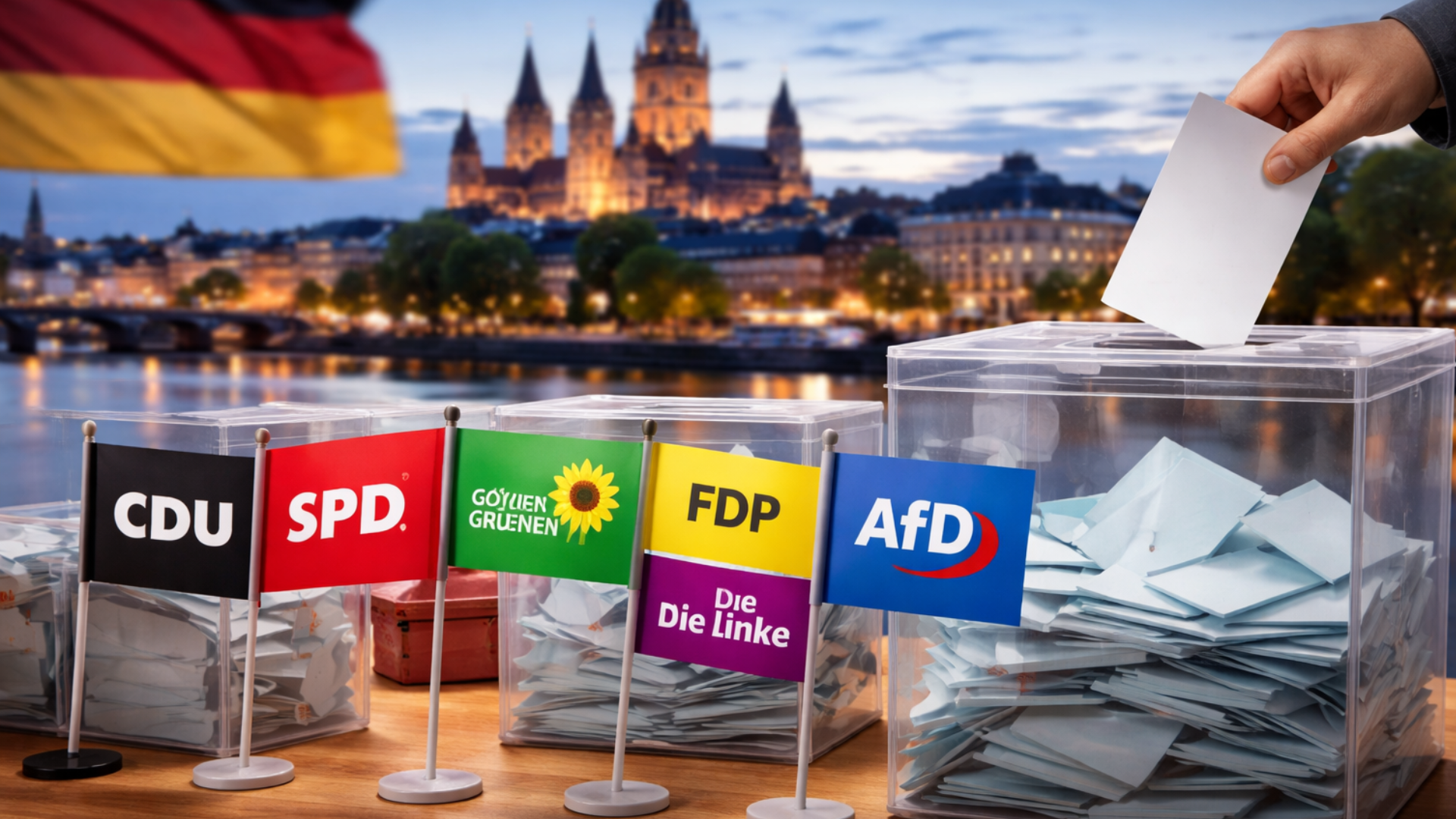 Erste Prognose der Landtagswahl in Rheinland-Pfalz