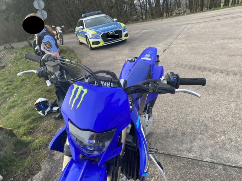 Illegale Motocross-Fahrt endet mit Sicherstellung