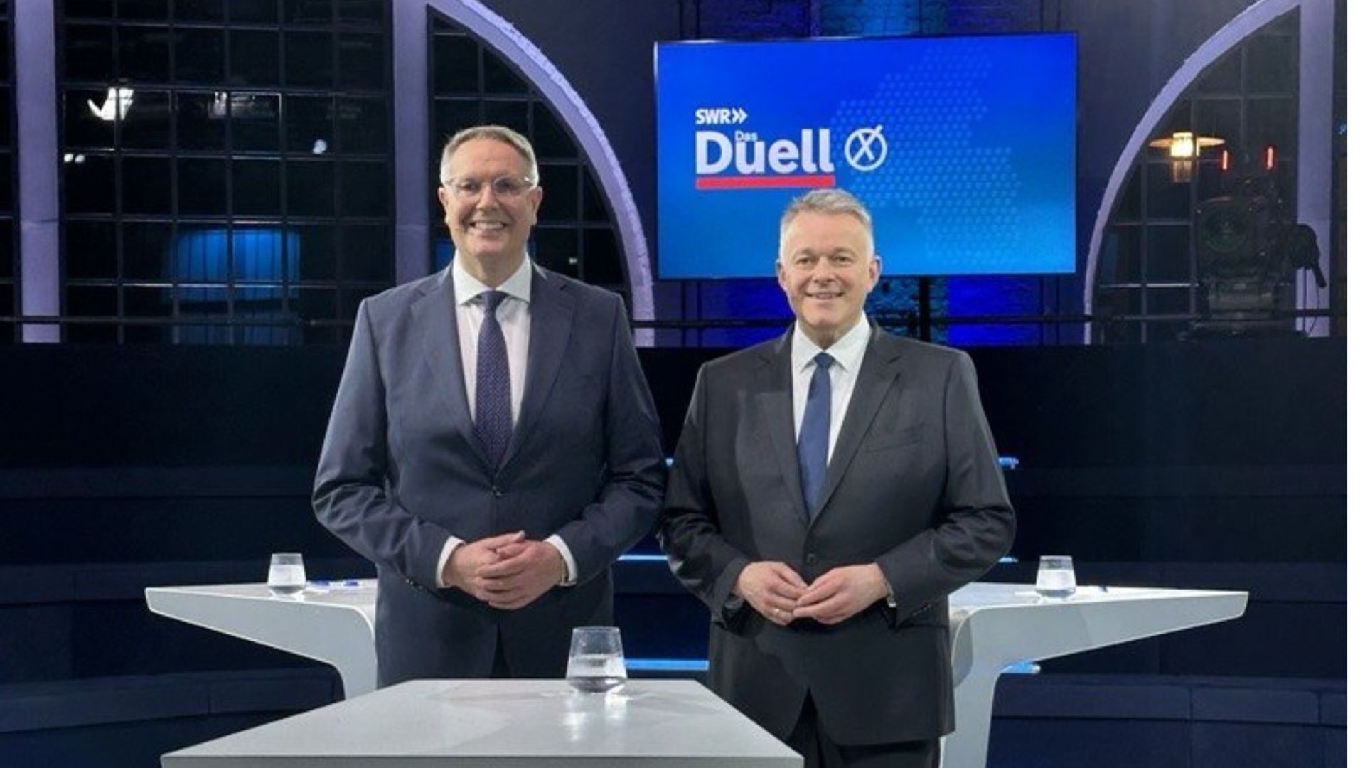 Landtagswahl: SWR TV-Duell Schnieder Schweitzer