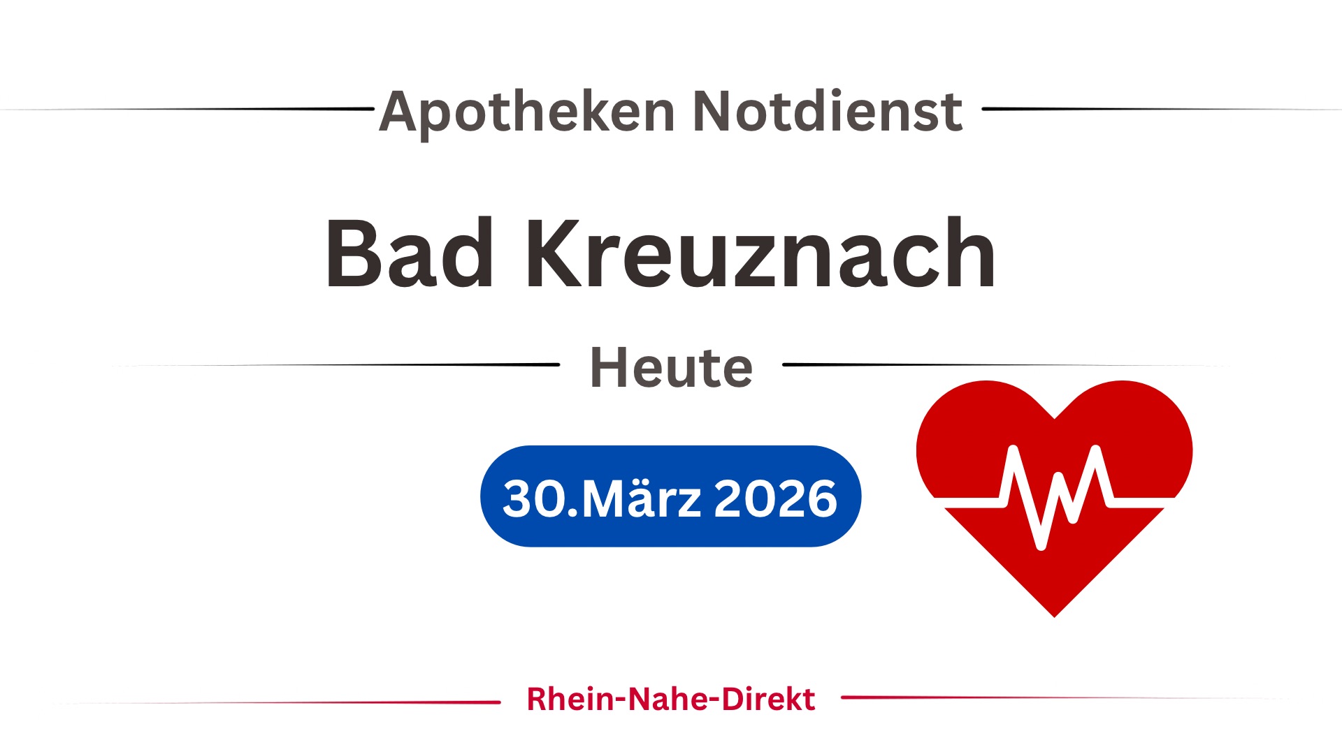 Notdienst apotheke Bad Kreuznach heute 30.3.2026