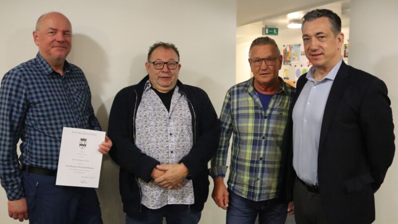 Zwei Hausmeister in Bad Kreuznach verabschiedet und Jubiläum im öffentlichen Dienst gefeiert