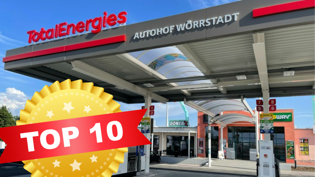 Der 24-TOTAL Autohof in Wörrstadt belegt Platz 10 im bundesweiten Raststätten-Ranking – ein Top-Standort für Reisende in der Osterzeit.