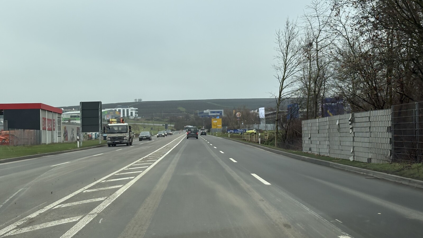 Die B428 in Bad Kreuznach