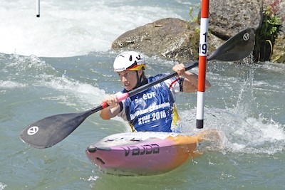 Ricarda Funk startet in Kajak Cross Qualifikation