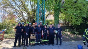 Feuerwehrlehrgang Absturzsicherung in Langenlonsheim