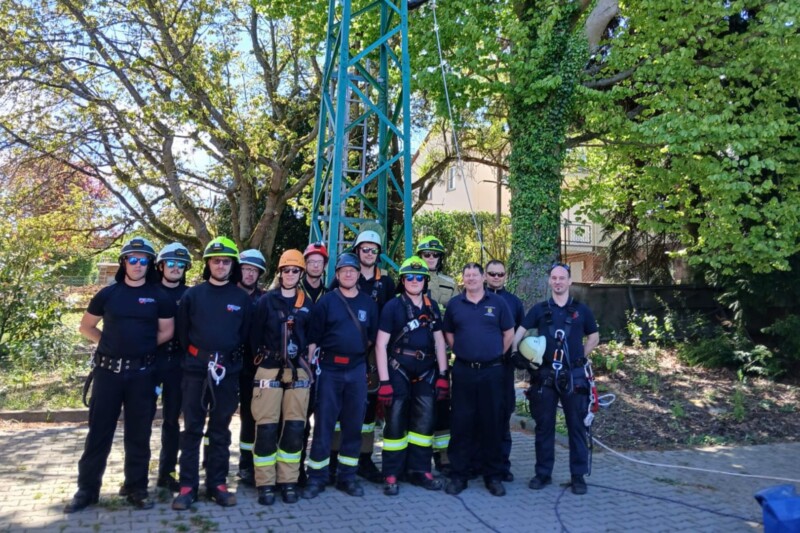 Feuerwehrlehrgang Absturzsicherung in Langenlonsheim
