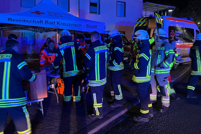 Großbrand in Heimweiler: DRK unterstützt mit Verpflegung