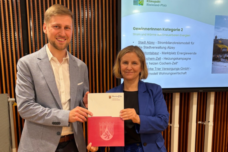 Alzey erhält Landespreis für Klimaschutzprojekt