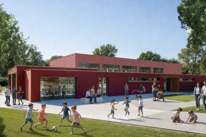 Baustart für die neue Eisweinhalle in Dromersheim