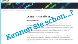 Bingen setzt auf Leerstandsbörse für mehr Leben in der Innenstad