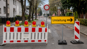 Fahrbahnschaden: L 400 in Wöllstein gesperrt