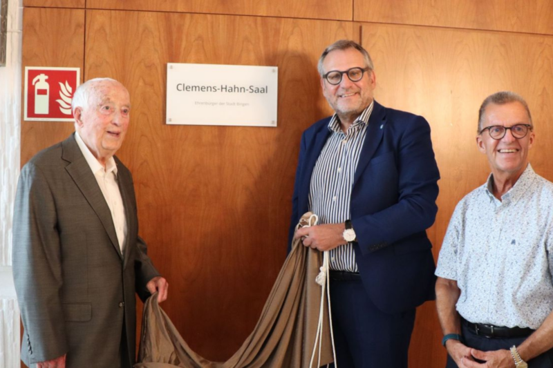 Großer Saal heißt jetzt Clemens-Hahn-Saal