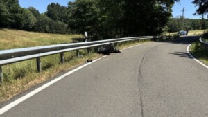 Schwerer Motorradunfall auf der L385 bei Becherbach