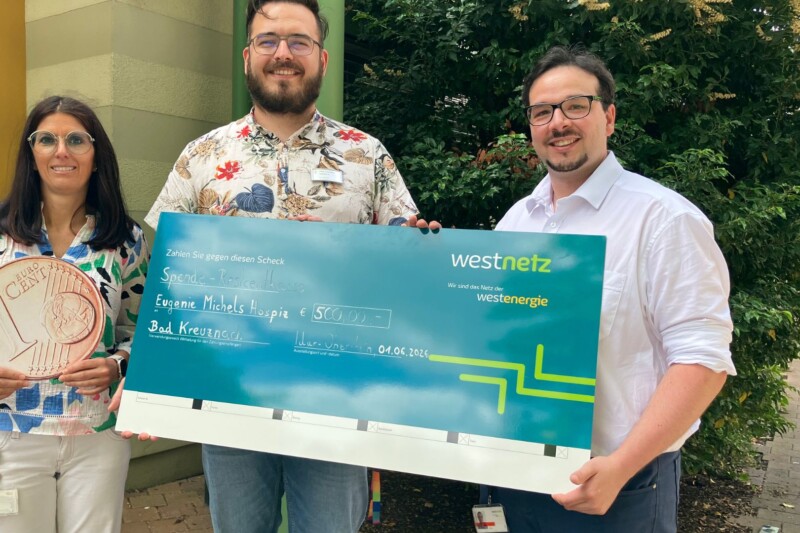 Westnetz unterstützt Hospiz in Bad Kreuznach mit Spende