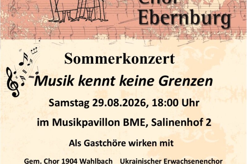 „Musik kennt keine Grenzen“ Sommerkonzert