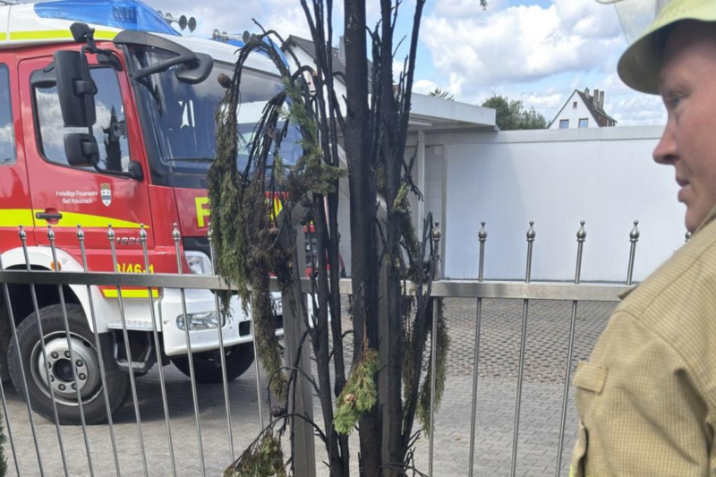 Heckenbrand in Planig schnell gelöscht