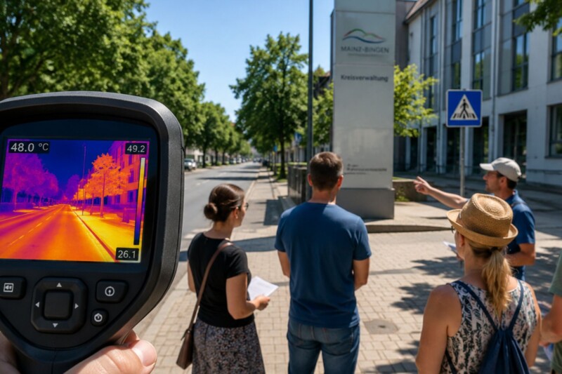 Klimarundgang in Ingelheim macht Hitze sichtbar