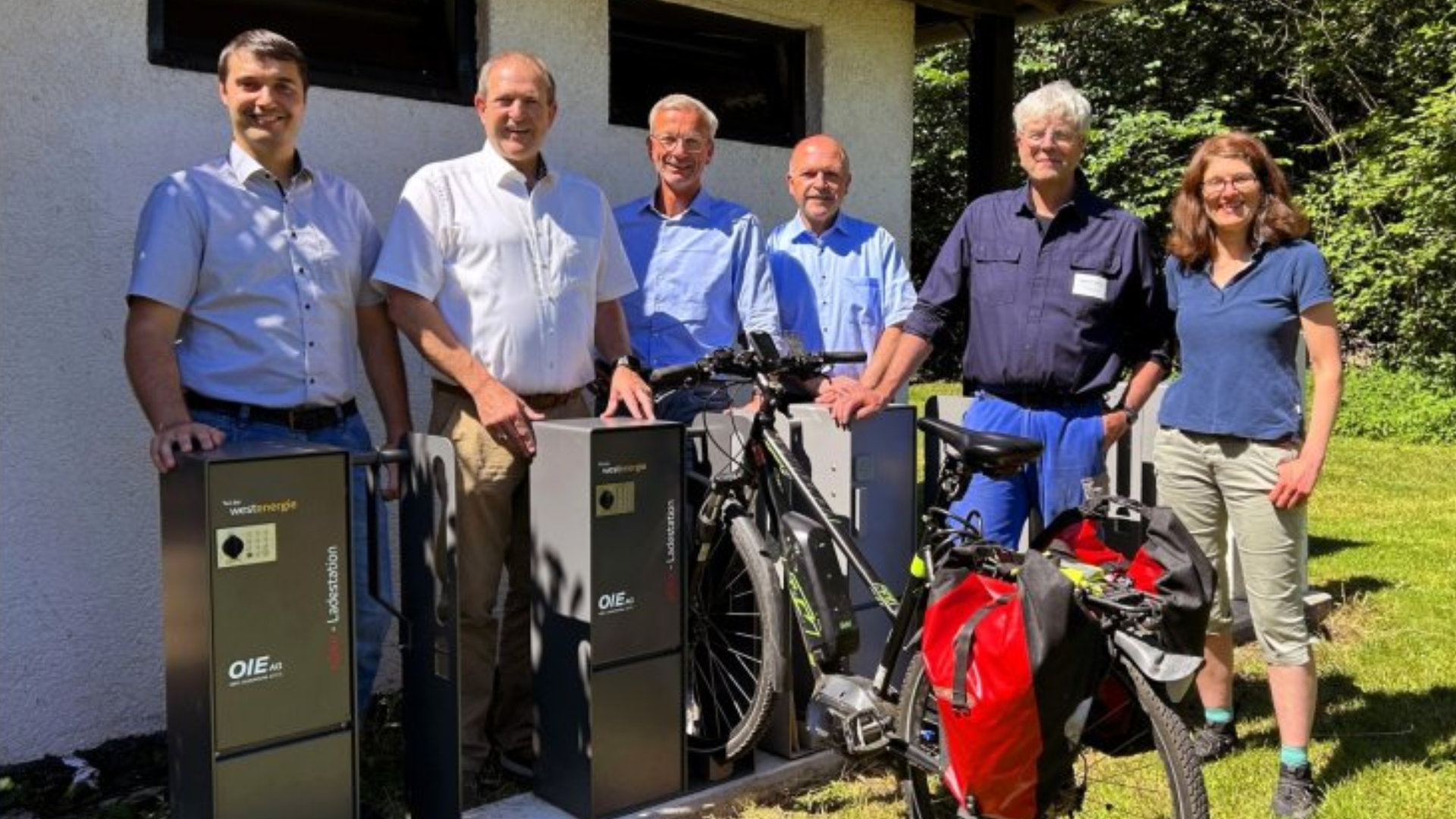 Neue E-Bike-Ladesäule an der Weiherschleife