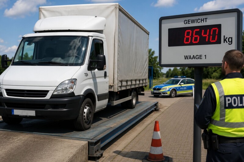 Polizei stoppt überladenen Lastwagen auf der A61