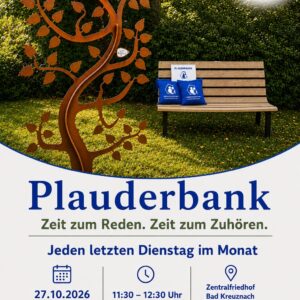 Plauderbank – Zeit zum Reden. Zeit zum Zuhören.