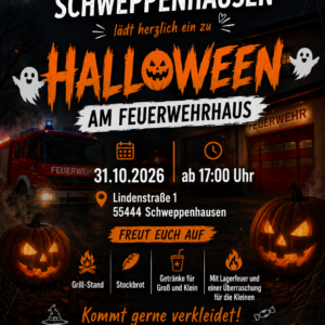 Halloween am Feuerwehrhaus Schweppenhausen
