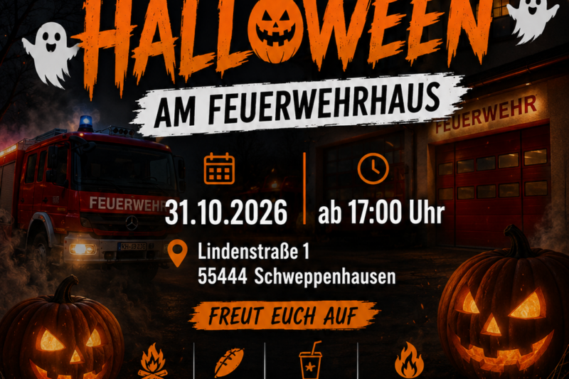 Halloween am Feuerwehrhaus Schweppenhausen