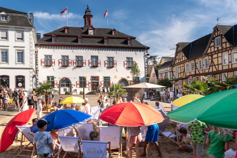 Beachvolleyballplatz in Linz am Rhein als Vorbild für den Kreis