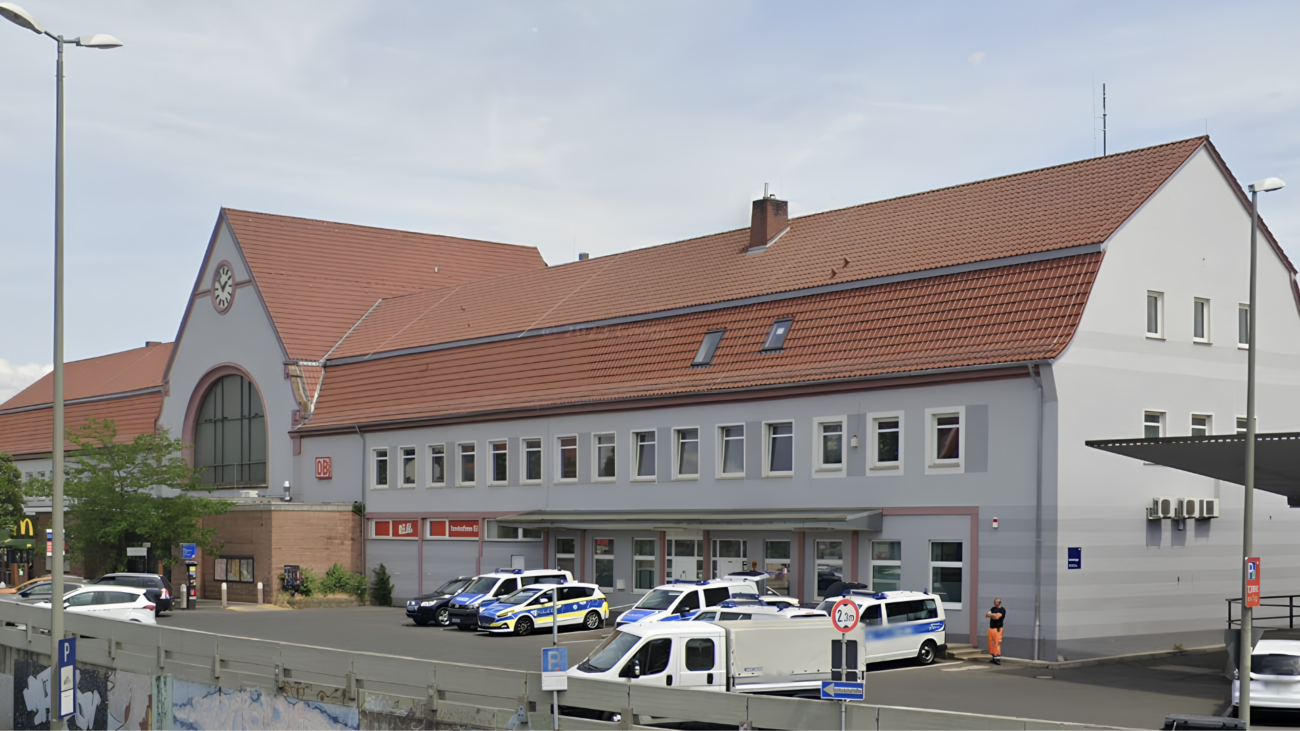 Bahnhof in Bad Kreuznach mit Polizeidienststelle