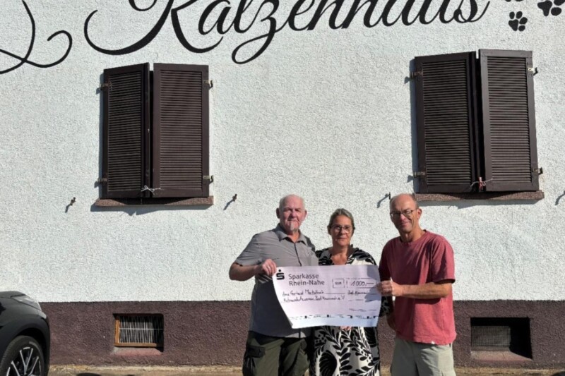 Katzenhaus in Bad Kreuznach erhält 1.000 Euro Spende