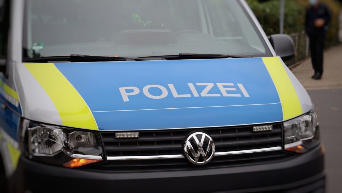 a police van parked on the side of the road