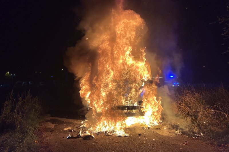 LKW-Brand in der Mannheimer Straße in Bad Kreuznach