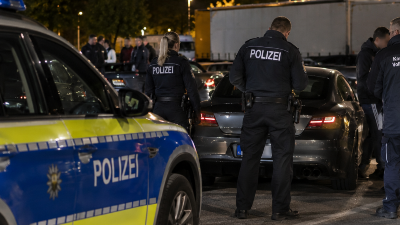 Polizei kontrolliert Autoposer im Chauseegarten Bad Kreuznach