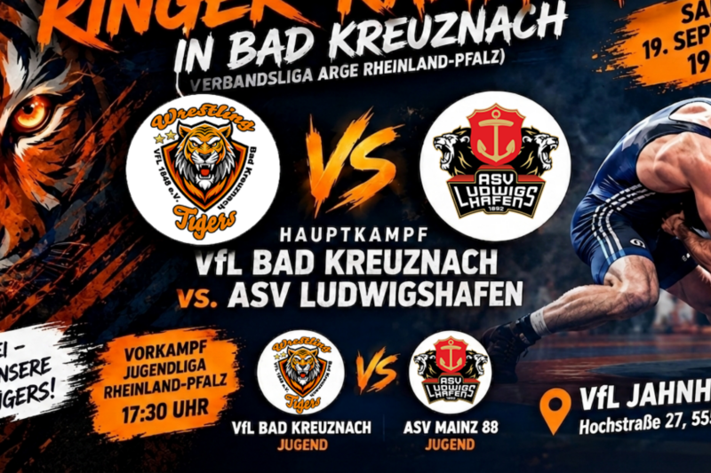 Bad Kreuznach: Wrestling Tigers wollen Tabellenführung verteidigen