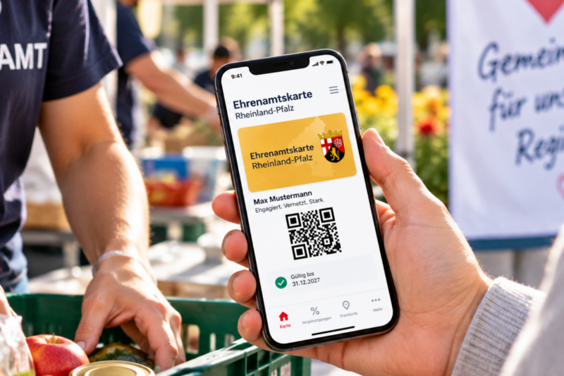 Ehrenamtskarte Rheinland-Pfalz wird digital