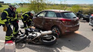 Motorradfahrer bei Rüdesheim schwer verletzt