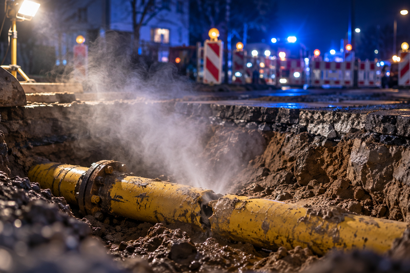 Beschädigte Gasleitung führt zu Evakuierungen