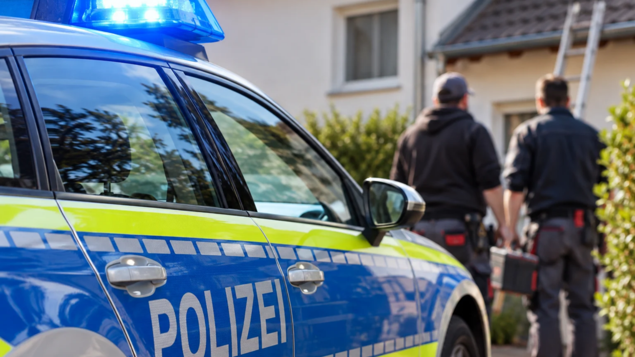 Symbolbild eines Polizeiautos mit betrügerischen Handwerken