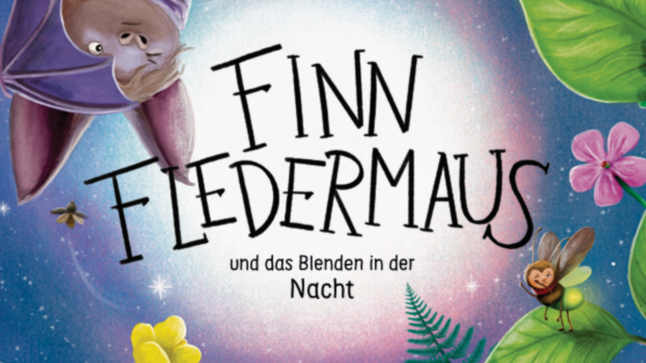 Cover des Kinderbuchs „Finn Fledermaus und das Blenden in der Nacht“