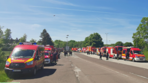 Großangelegte Waldbrand-Übung auf der Pydna bei Kastellaun