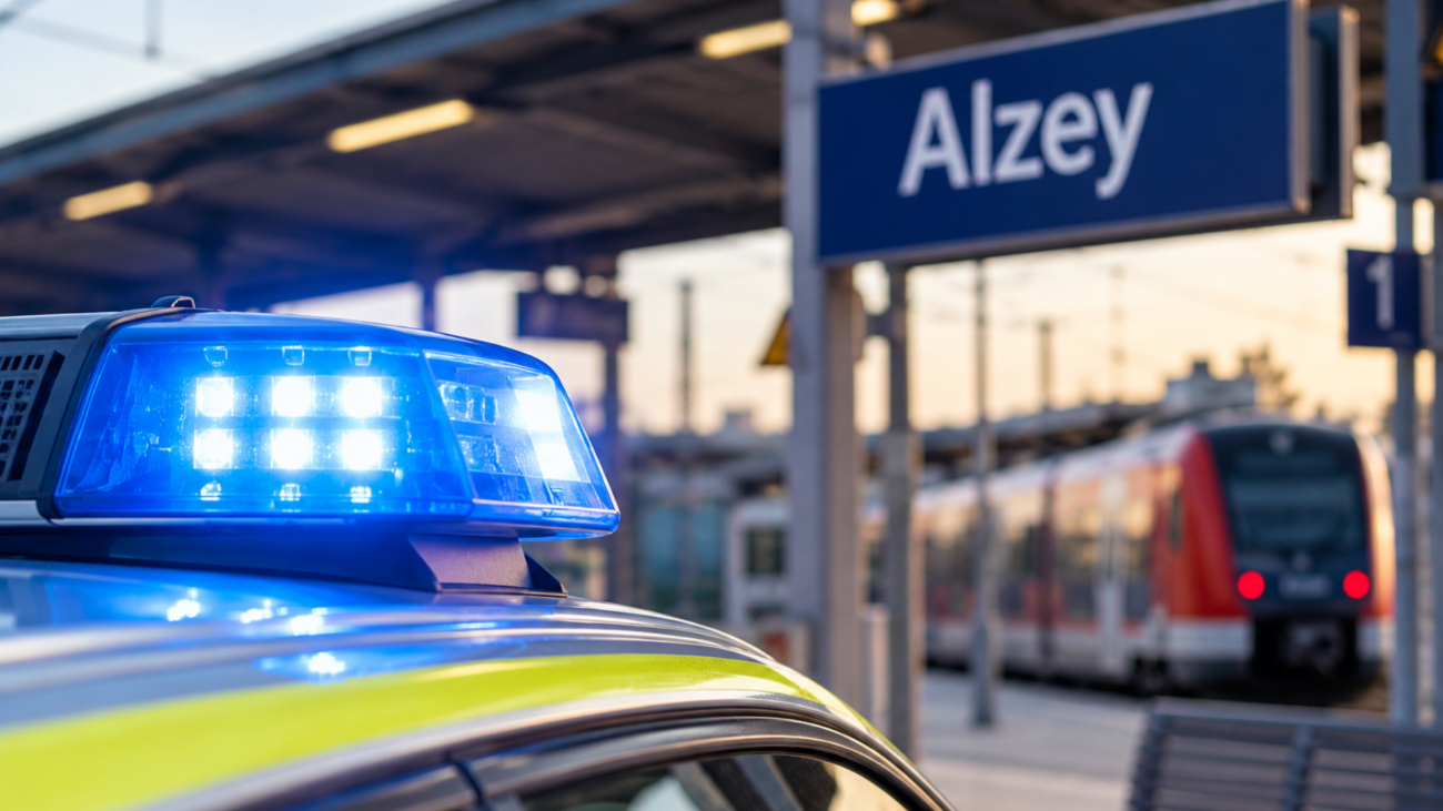 Streifenwagen Bahnhof Alzey