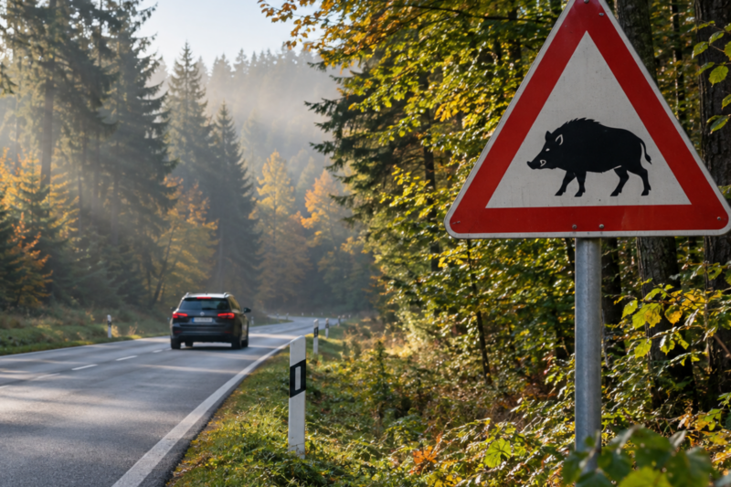 Wildschweine lösen zwei Unfälle auf der L236 aus