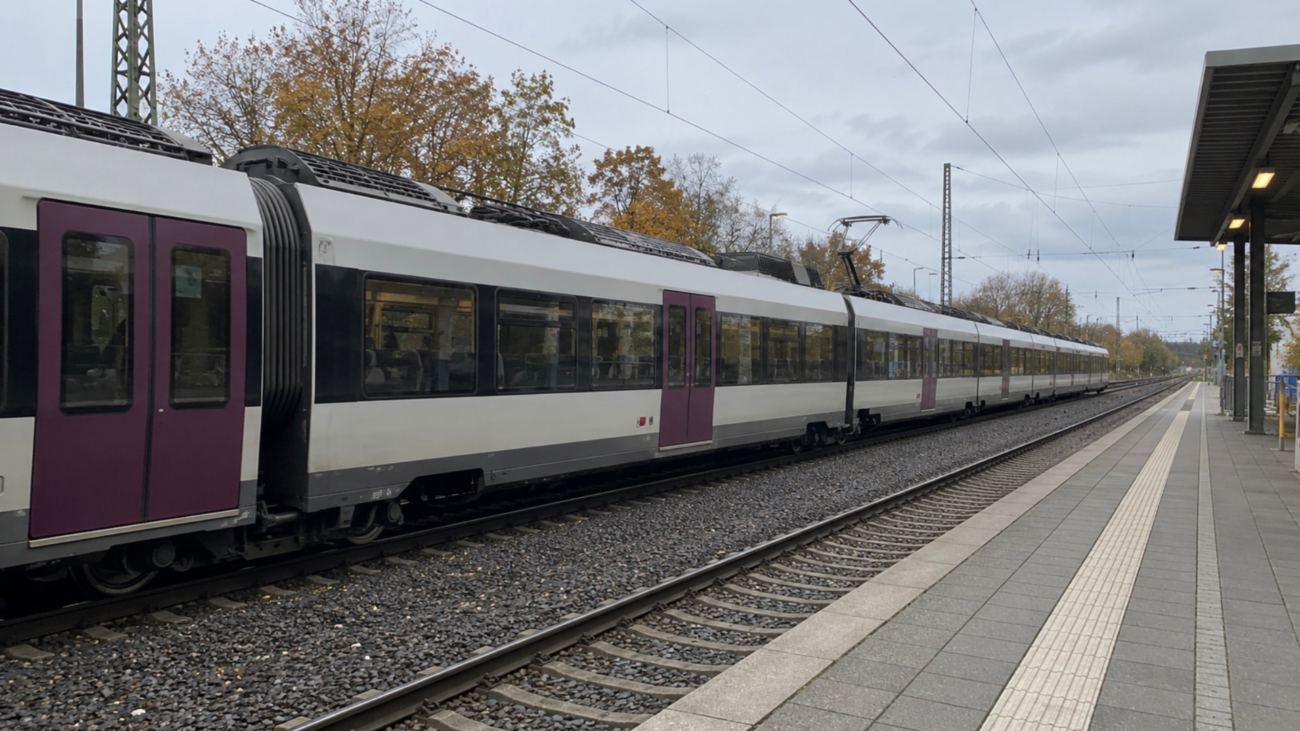 Zug im Bahnhof Flexx Fahrplanänderung
